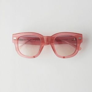 ACNE STUDIOS PINK GLITTER SUNGLASSES